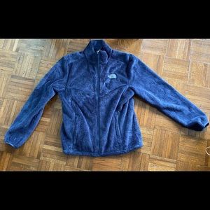 The North Face Osito Jacket Women's Osito Sherpa Fuzzy Jacket Gray EUC